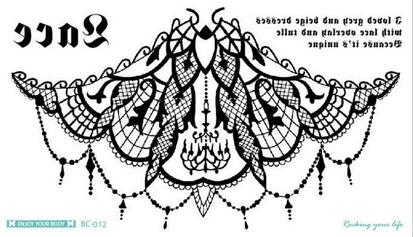 タトゥーシール A 鎖骨 胸 腰 背中 薔薇 スカル ハート リボン 蓮 リアル ワンポイント ボディシール TATOO 入れ墨 刺青 防水 タトゥー ボディアート オマケ付 |  | 12