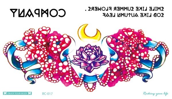 タトゥーシール A 鎖骨 胸 腰 背中 薔薇 スカル ハート リボン 蓮 リアル ワンポイント ボディシール TATOO 入れ墨 刺青 防水 タトゥー ボディアート オマケ付 |  | 17