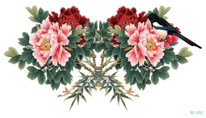 タトゥーシール A 鎖骨 胸 腰 背中 薔薇 スカル ハート リボン 蓮 リアル ワンポイント ボディシール TATOO 入れ墨 刺青 防水 タトゥー ボディアート オマケ付 |  | 19