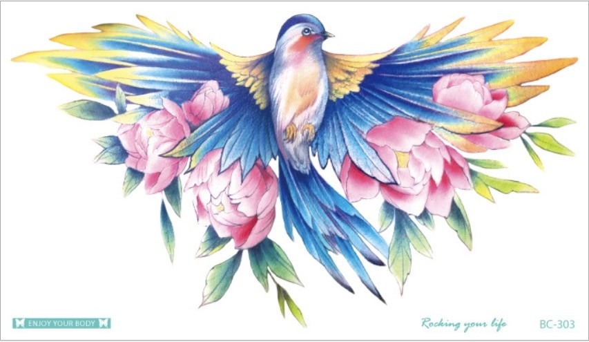 タトゥーシール A 鎖骨 胸 腰 背中 薔薇 スカル ハート リボン 蓮 リアル ワンポイント ボディシール TATOO 入れ墨 刺青 防水 タトゥー ボディアート オマケ付 |  | 20