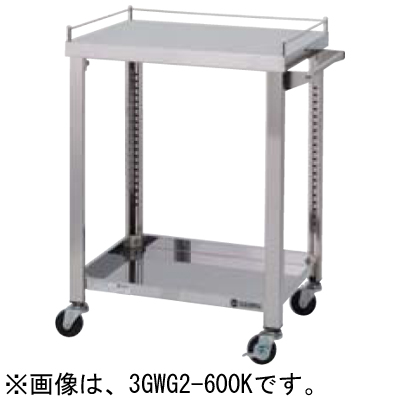 アズマ ワゴン 移動台 間口600×奥行450×高さ800mm 3段 ステンレス