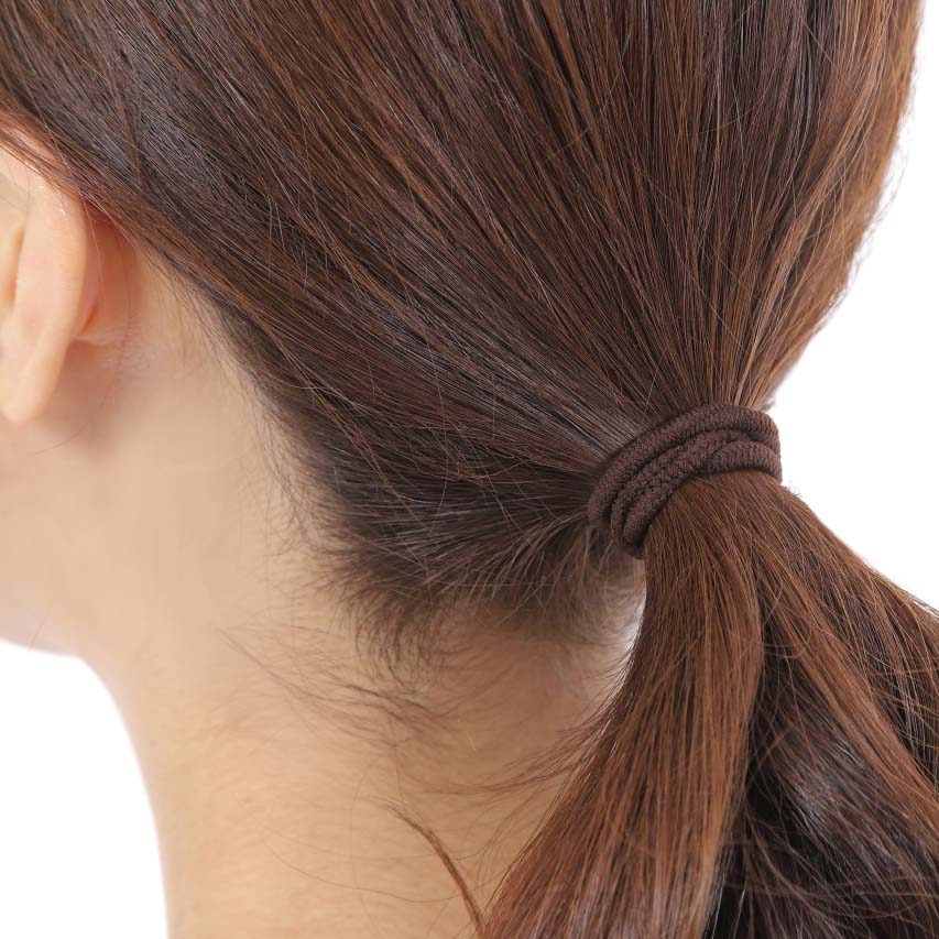 ヘアゴム 日本製 黒 切れにくい 太め 強力 跡がつきにくい 髪ゴム