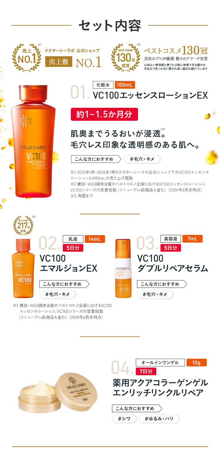 Dr.Ci：Labo（ドクターシーラボ） [EC限定] トライアルセット VC100