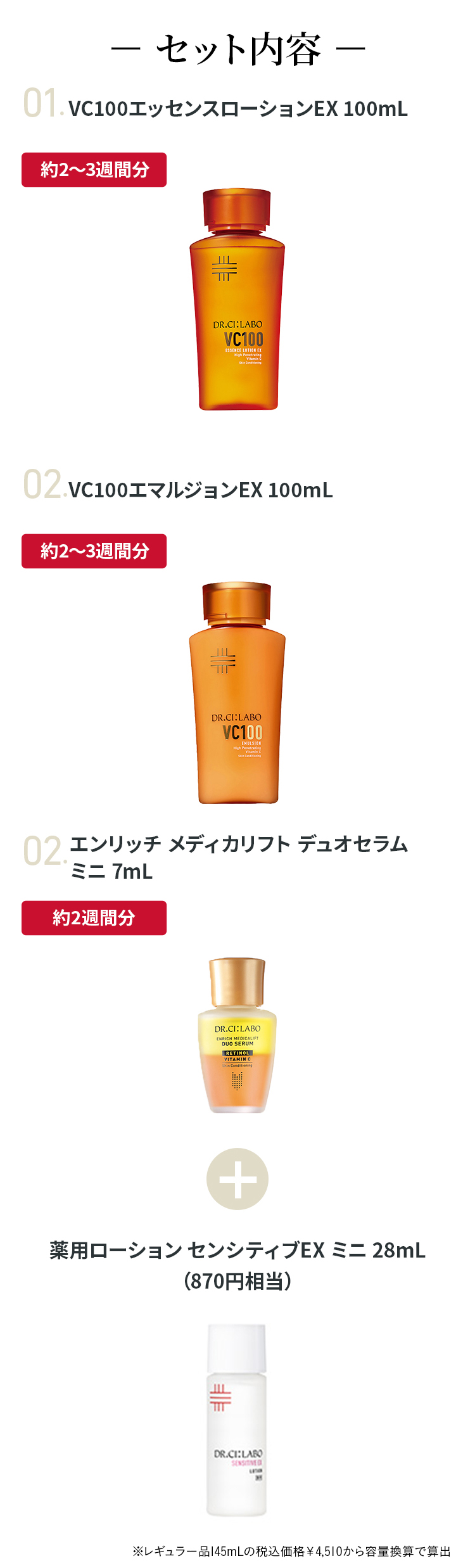 Dr.Ci：Labo（ドクターシーラボ） [EC限定]お試しトライアルセット VC