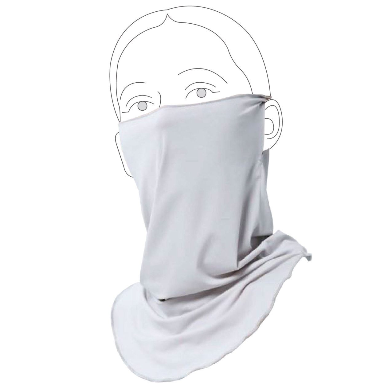 UVカット冷感ひんやりフェイスカバー 耳かけタイプ UVカット UPF50+ 日焼け防止　水に濡らしてひんやり　伸縮・通気性 男女兼用【送料無料】 |  | 03