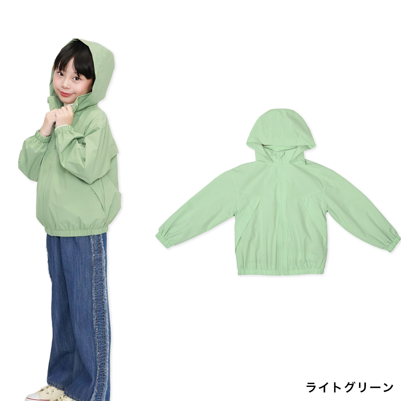 ウィンドブレーカー ポケッタブル フード収納 撥水 防風 春 夏 秋 冬