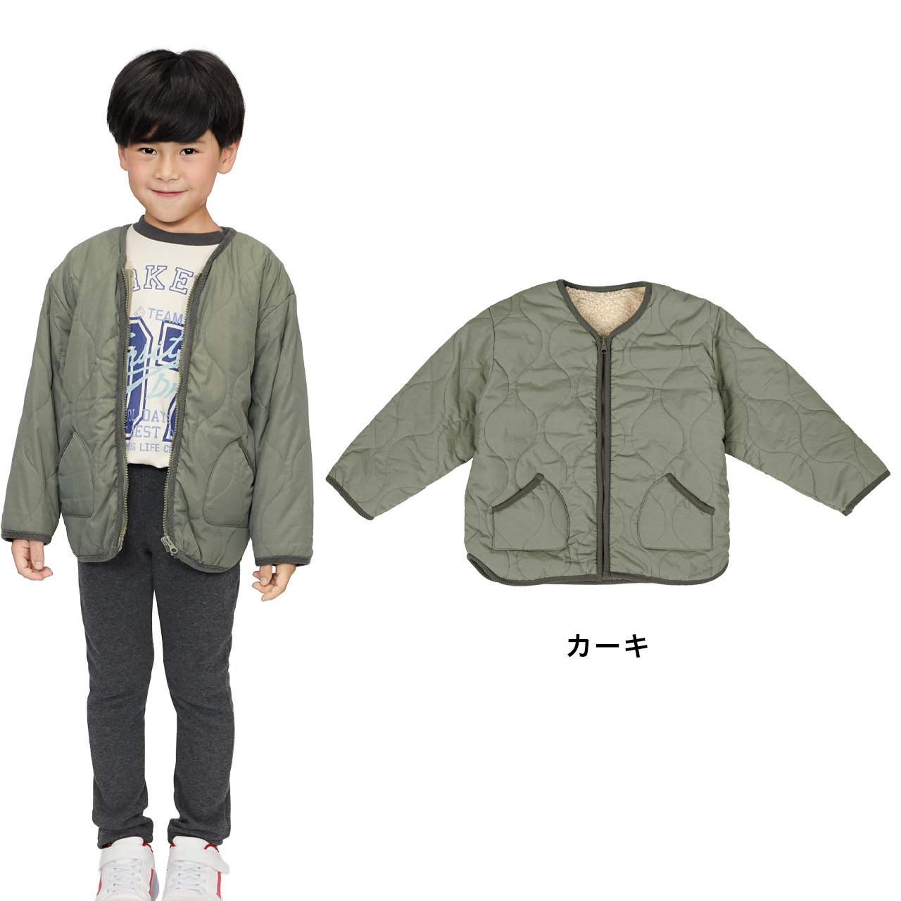 キルティングアウター キッズアウター ジャケット ブルゾン キッズ 