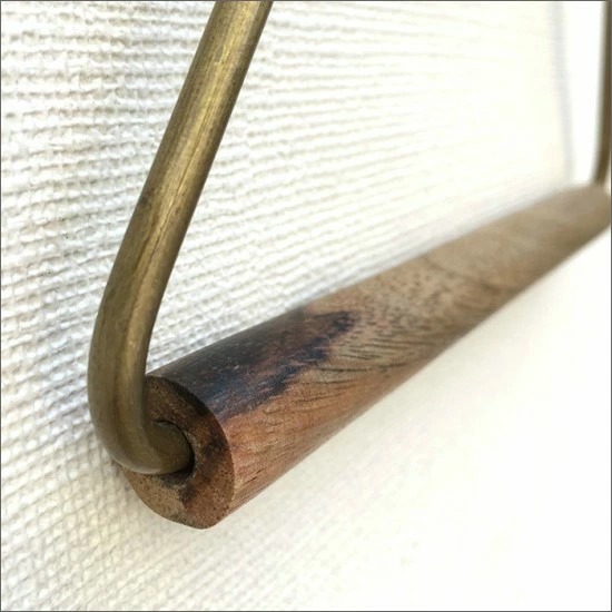 メール便送料無料】 マンゴーウッド アイアン タオルハンガー