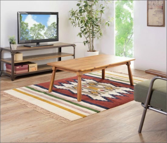 アカシア こたつ テーブル 105×60cm 天然木 長方形 北欧 ローテーブル