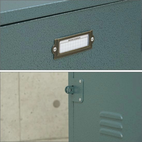 キャスター付き 4扉 ロッカー チェスト 幅75 ロッカー風 おしゃれ 2段