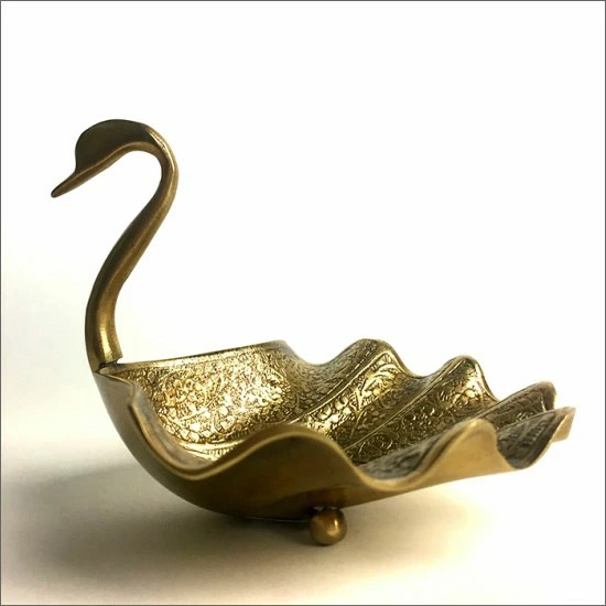 ブラス スワン トレイ アンティークゴールド 真鍮 トレー 小物入れ