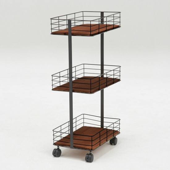 スチールワゴン キャスター付き 奥行25cm ワゴン 収納 キャスター