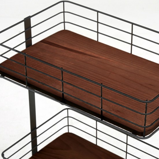 スチールワゴン キャスター付き 奥行25cm ワゴン 収納 キャスター