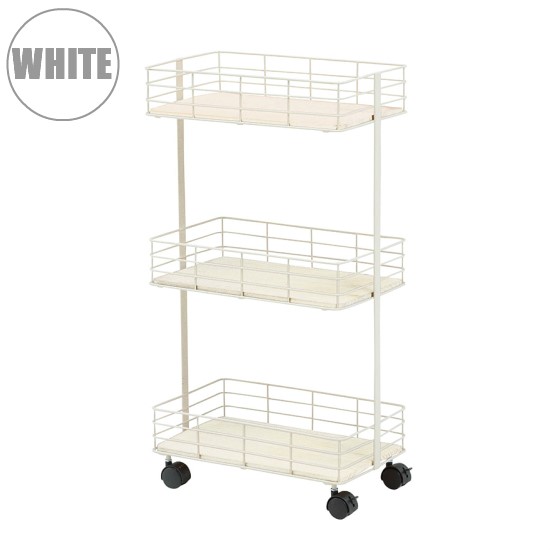 スチールワゴン キャスター付き 奥行25cm ワゴン 収納 キャスター