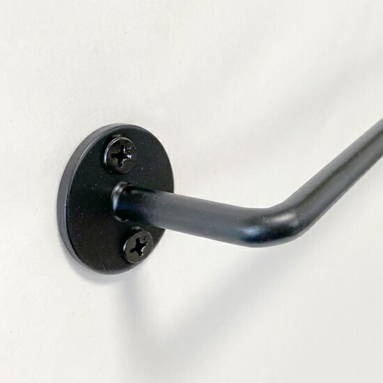 アイアン タオル ハンガー S 幅28cm マット ブラック ハンガーバー