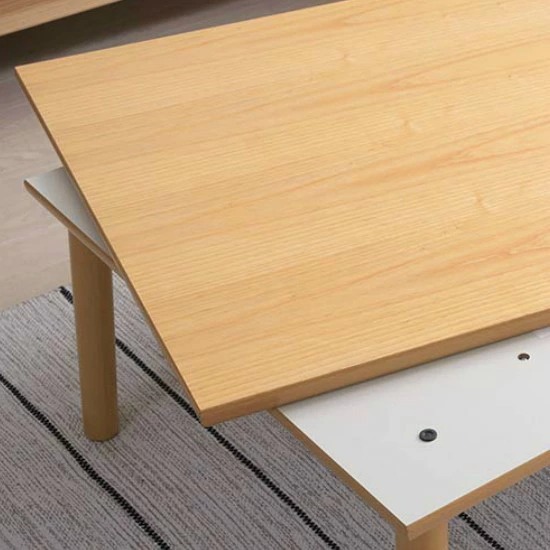 薄型 フラットヒーター こたつ テーブル ナチュラル 105×75cm 薄型