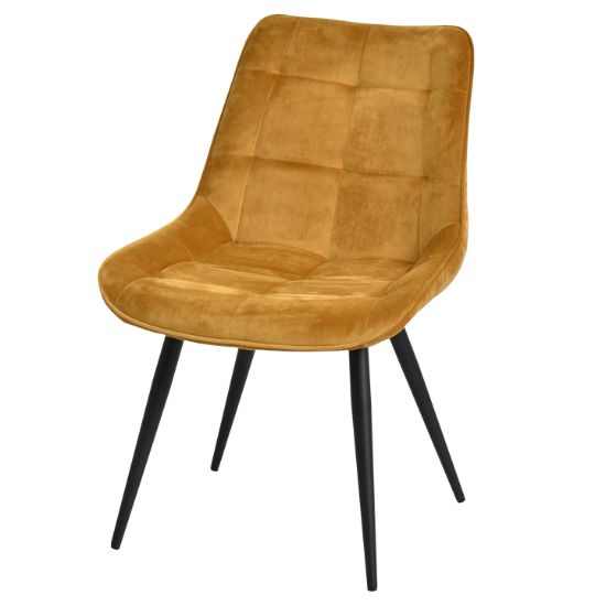 ベロア ステッチ ダイニングチェア 幅51cm 奥行59cm 高さ79cm 座面高