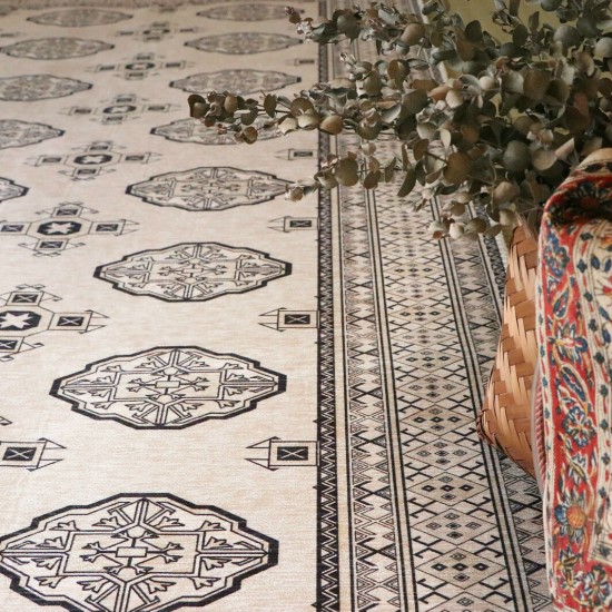 洗える オリエンタル柄 ラグマット 190×240cm エスニック オリエンタル