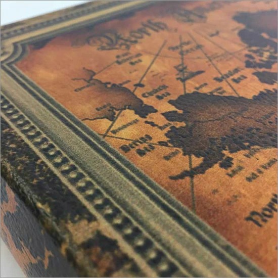 アンティーク ブックボックス 中世地図柄 C 小物入れ 収納箱 本型 古書