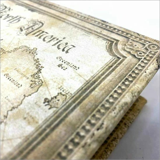 アンティーク ブックボックス 中世地図柄 F 小物入れ 収納箱 本型 古書