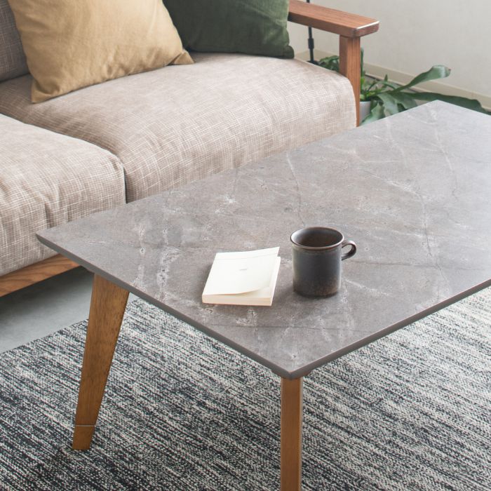 石目調 天板 こたつテーブル 105×65cm 継脚付き こたつ テーブル