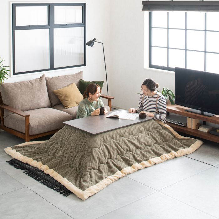 石目調 天板 こたつテーブル 105×65cm 継脚付き こたつ テーブル
