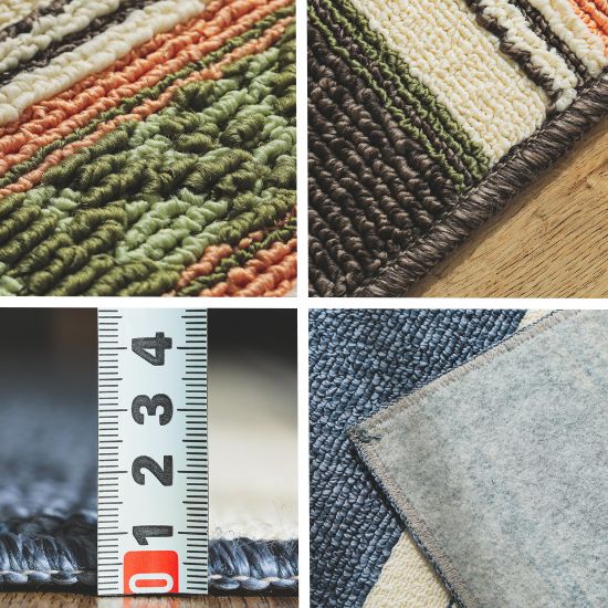 洗濯機で洗える 国産 ネイティブ柄 ラグマット 190×240cm 3畳 ラグ