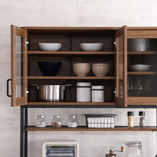 ゴミ箱上 レンジラック レンジ台 キッチンラック キッチンボード 食器棚 カップボード 木製 アイアン 炊飯器 北欧 お洒落 おしゃれ