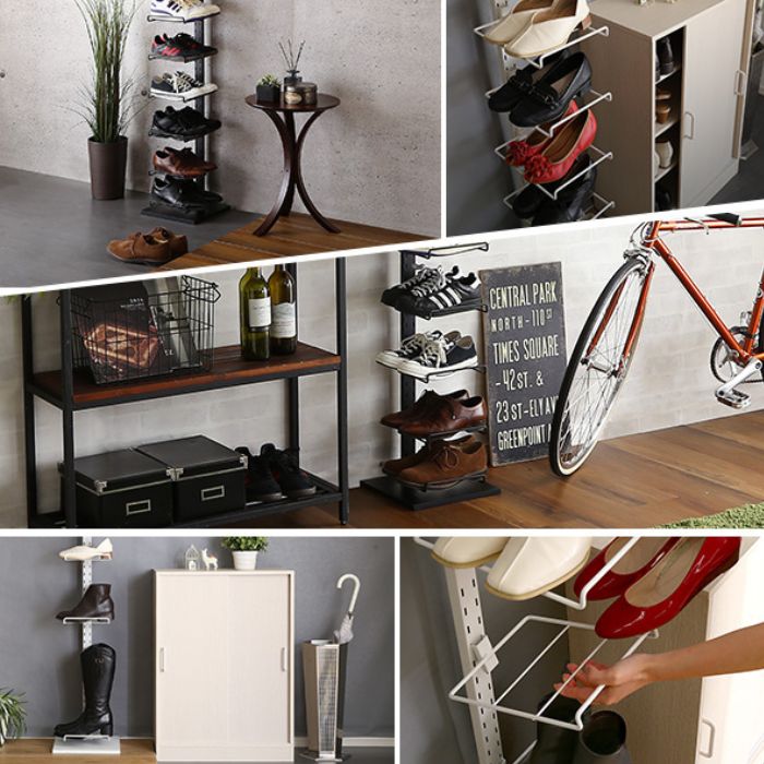 玄関収納 スタイリッシュ 突っ張り お洒落 おしゃれ