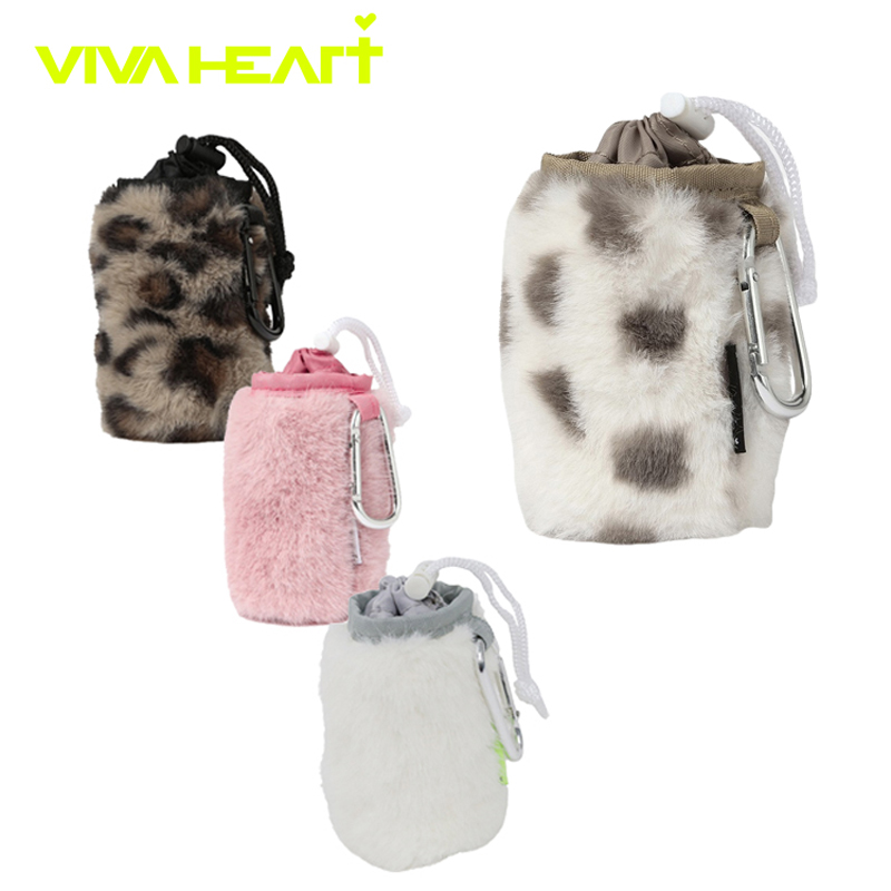 alo★新品タグ付き シェルパ ウエストポーチ ボア ファー VIVA HEART（ビバハート） ボールケース ボールポーチ 2個用 ティー