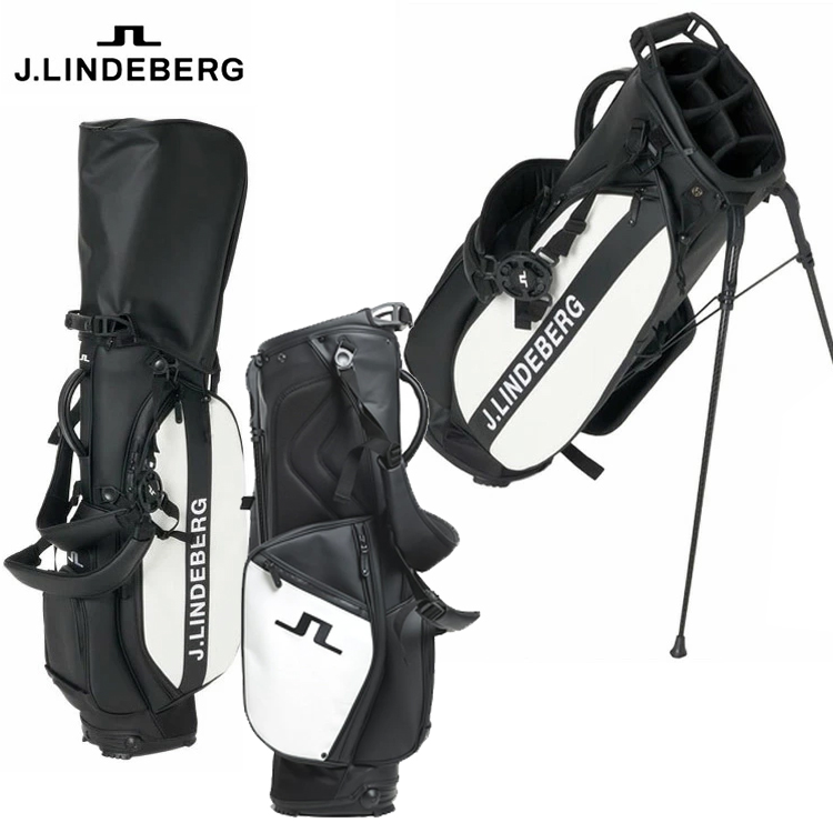 最終値下げ J.LINDEBERG ジェイ リンドバーグ ネイビー セルフバッグ J.LINDEBERG（ジェイリンドバーグ） × VESSEL ゴルフ シーズンプリント