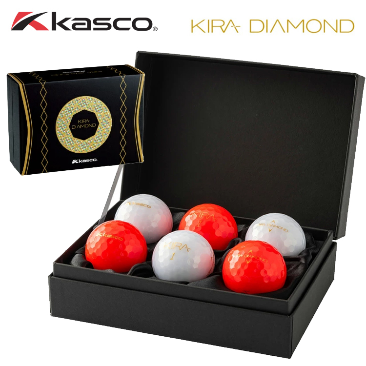 KIRA キャスコ DIAMOND（キラダイヤモンド）ゴルフボール 紅白ギフト 1