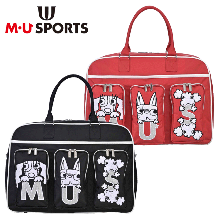 MU SPORTS MU スポーツ 相良刺繍キャラクター ボストンバッグ