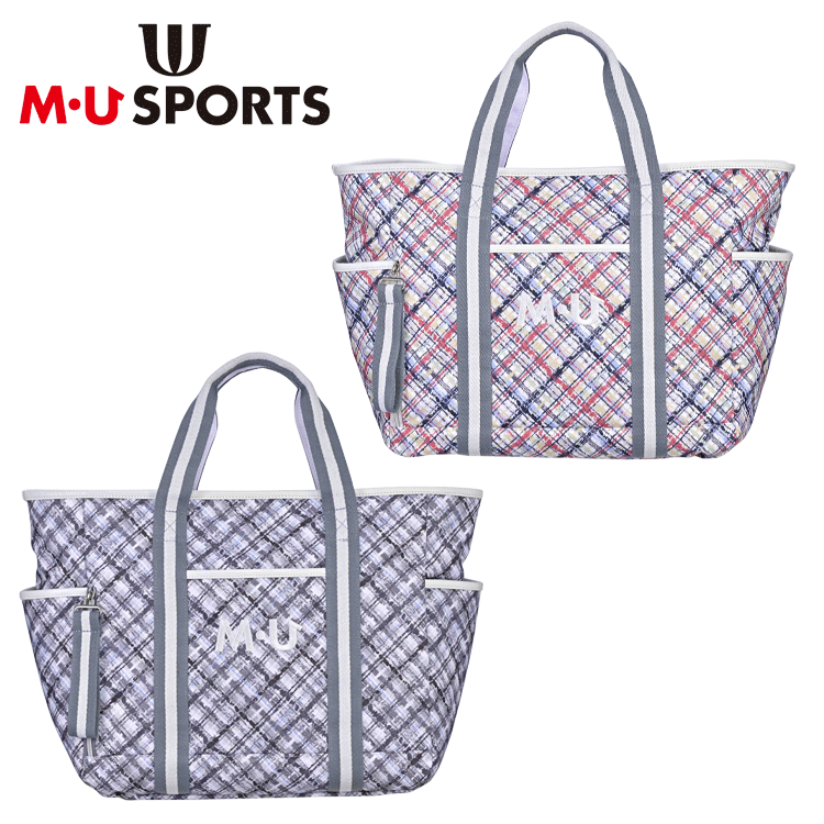 M・U SPORTS マルチバイアスチェック柄 ボストンバッグ 703J6204 【MUスポーツ】【ゴルフバッグ】【ブラック】【GolfBag】 75190359-1.gif