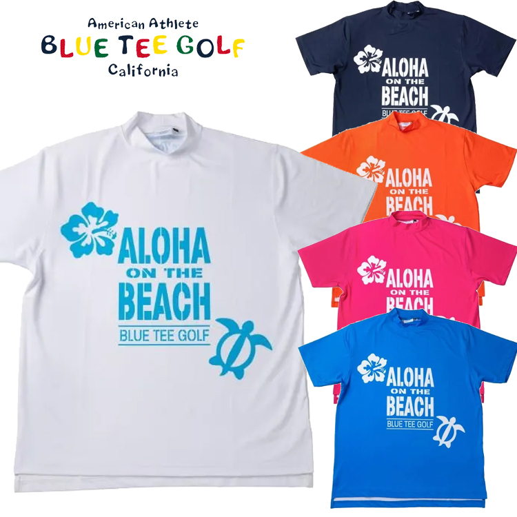 BLUE TEE GOLF（ブルーティーゴルフ） メンズ 半袖モックネックシャツ