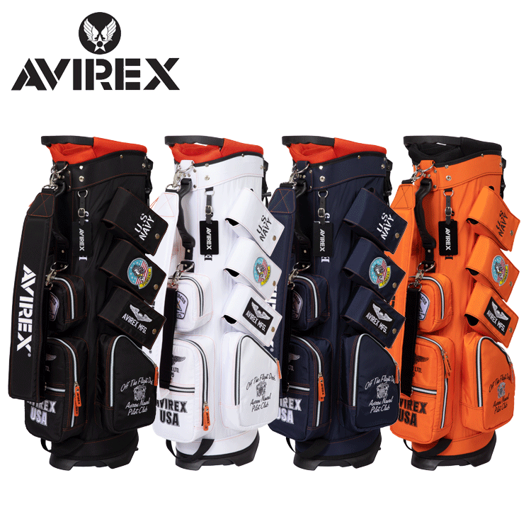 AVIREX GOLF アヴィレックスゴルフ 9型 スタンド式 キャディバッグ AVG3S-BA12【AVIREX】【8ポケット】 AVIREX GOLF 8ポケット ゴルフ用品 バッグ
