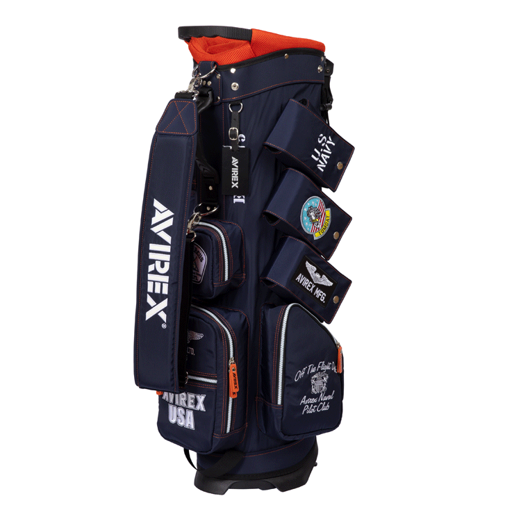 AVIREX GOLF アヴィレックスゴルフ 9型 スタンド式 キャディバッグ AVG3S-BA12【AVIREX】【8ポケット】 AVIREX GOLF 8ポケット ゴルフ用品 バッグ