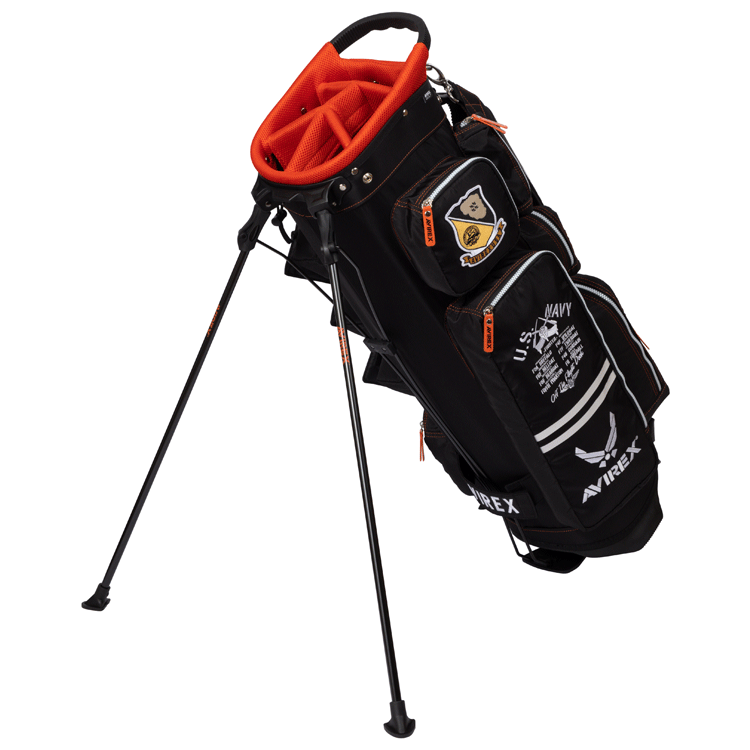 AVIREX GOLF アヴィレックスゴルフ 9型 スタンド式 キャディバッグ AVG3S-BA12【AVIREX】【8ポケット】 AVIREX GOLF 8ポケット ゴルフ用品 バッグ