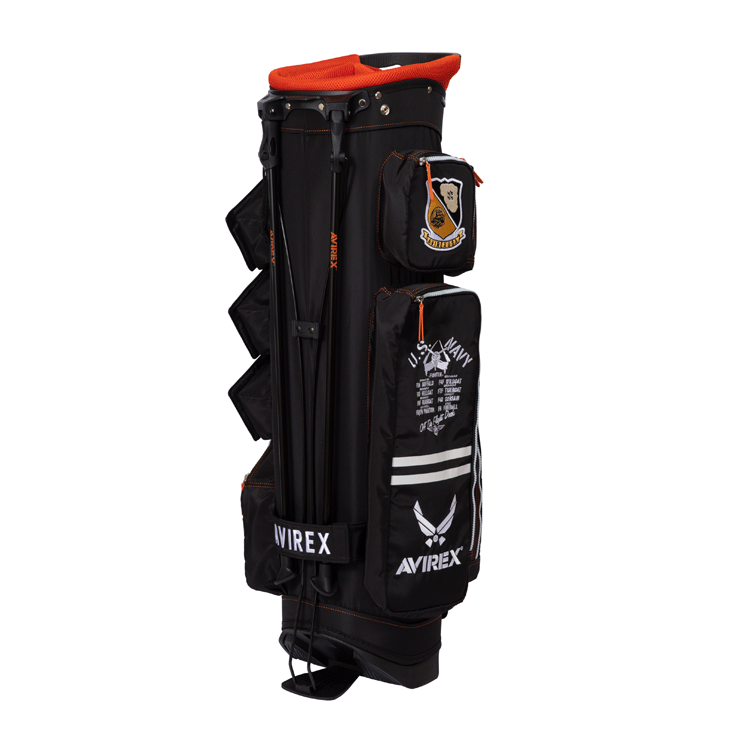 AVIREX GOLF アヴィレックスゴルフ 9型 スタンド式 キャディバッグ AVG3S-BA12【AVIREX】【8ポケット】 AVIREX GOLF 8ポケット ゴルフ用品 バッグ