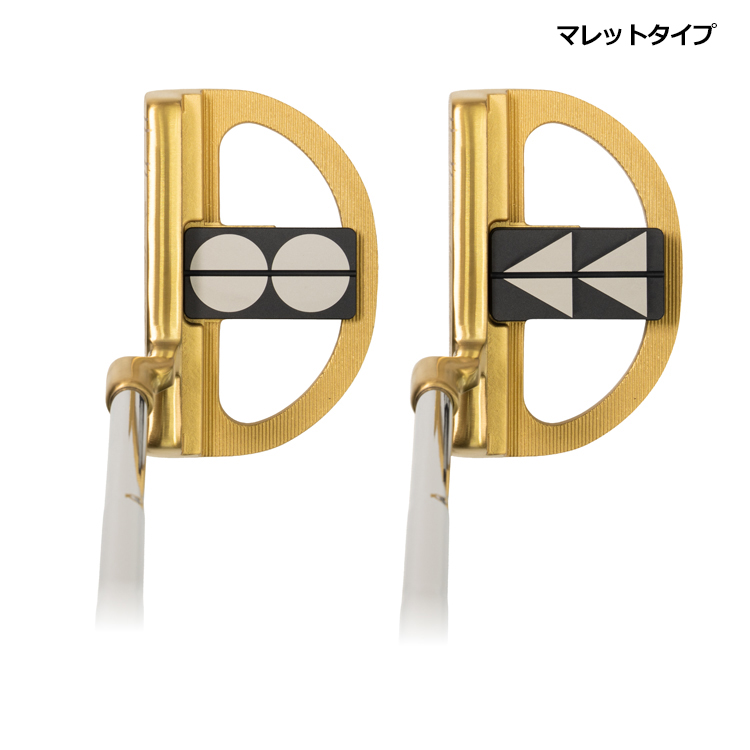 新品 HAPPY PUTTER ゴールド マレット型 34インチ ブレインストームゴルフ ハッピーパター HAPPY Patter Eye Golden