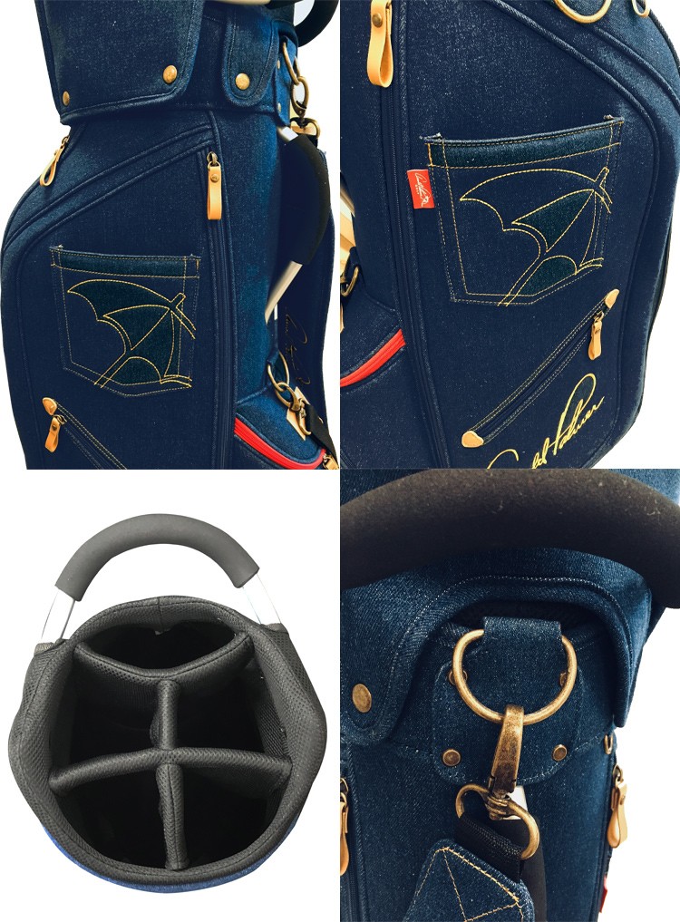 アーノルドパーマー キャディバッグ APCB-15F 9.0型 デニム 生地 限定モデル 【Arnold Palmer】【アーノルド・パーマー】【パーマー】 スポーツ ゴルフ ゴルフ用バッグ G1487679511(14000円)