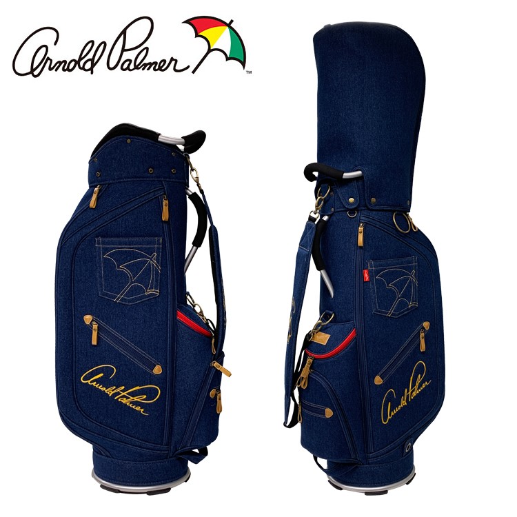 アーノルドパーマー キャディバッグ APCB-15F 9.0型 デニム 生地 限定モデル 【Arnold Palmer】【アーノルド・パーマー】【パーマー】 スポーツ ゴルフ ゴルフ用バッグ G1487679511(14000円)