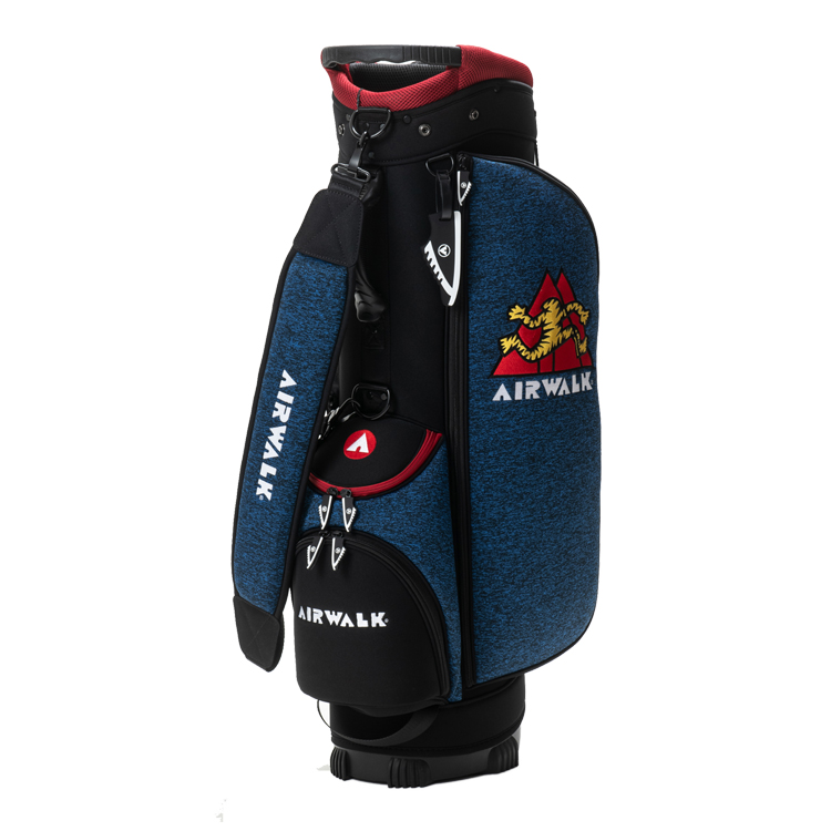 新品 AIRWALK GOLF エアーウォーク スタンドキャディバッグ ブルー AIR WALK GOLF エアウォーク ゴルフ 9.0型 スタンド式キャディバッグ