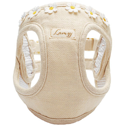 LAMZY（ラムジー） 犬の胴輪 マーガレットハーネス・ベージュ : ドッグ