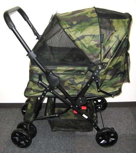 ピッコロカーネ対面式ペットストローラー PRIMO 迷彩 レインカバー付き