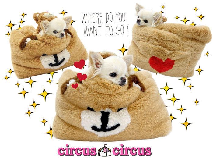 犬のキャリーバッグ Toy Bear Fur Carry Bag circus circus サーカス 