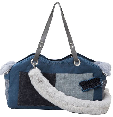犬のキャリーバッグ ルイスドッグ Tosho Bag Fur Denim LouisDog