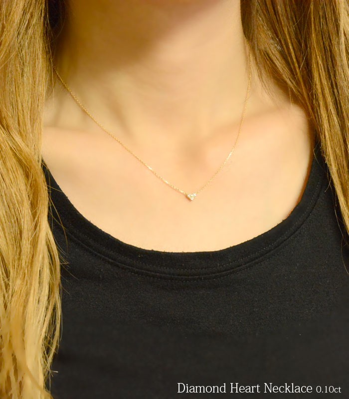ネックレス　ハート　ダイヤモンド　K18WG　18金　ITALY 楽天市場】K18WG 【2.1ct】ダイヤモンド ハート ネックレス18金