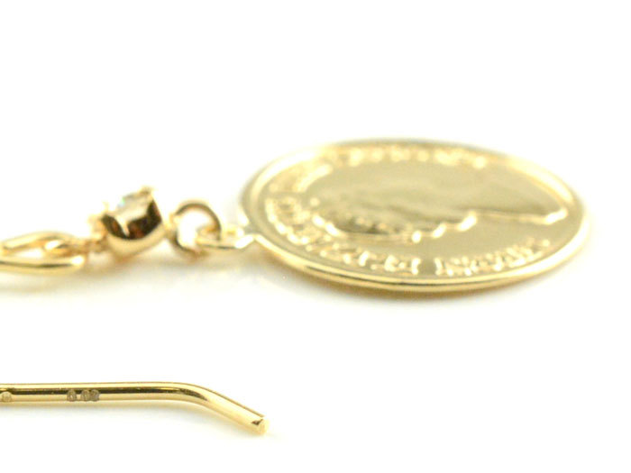 Mal.レレレさん18金コインフックピアス10ミリ　MF-1755 Mal.レレレさん18金コインフックピアス10ミリ MF-1755