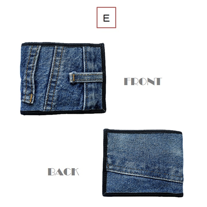 デニム 財布 二つ折り ショートウォレット A ミニ財布 ハーフ財布
